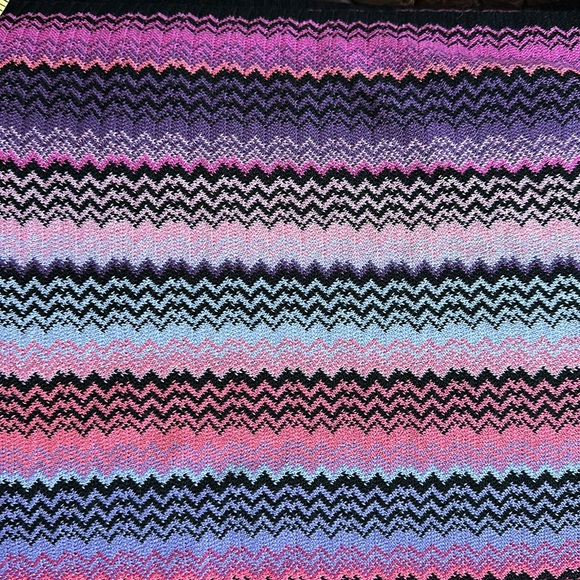 Authentic Missoni Fringe Knit Scarf Unisex Wool Blend - Picture 2 of 8